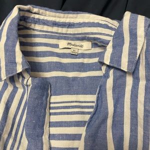 Madewell Courier Short Sleeve Button Back Blouse